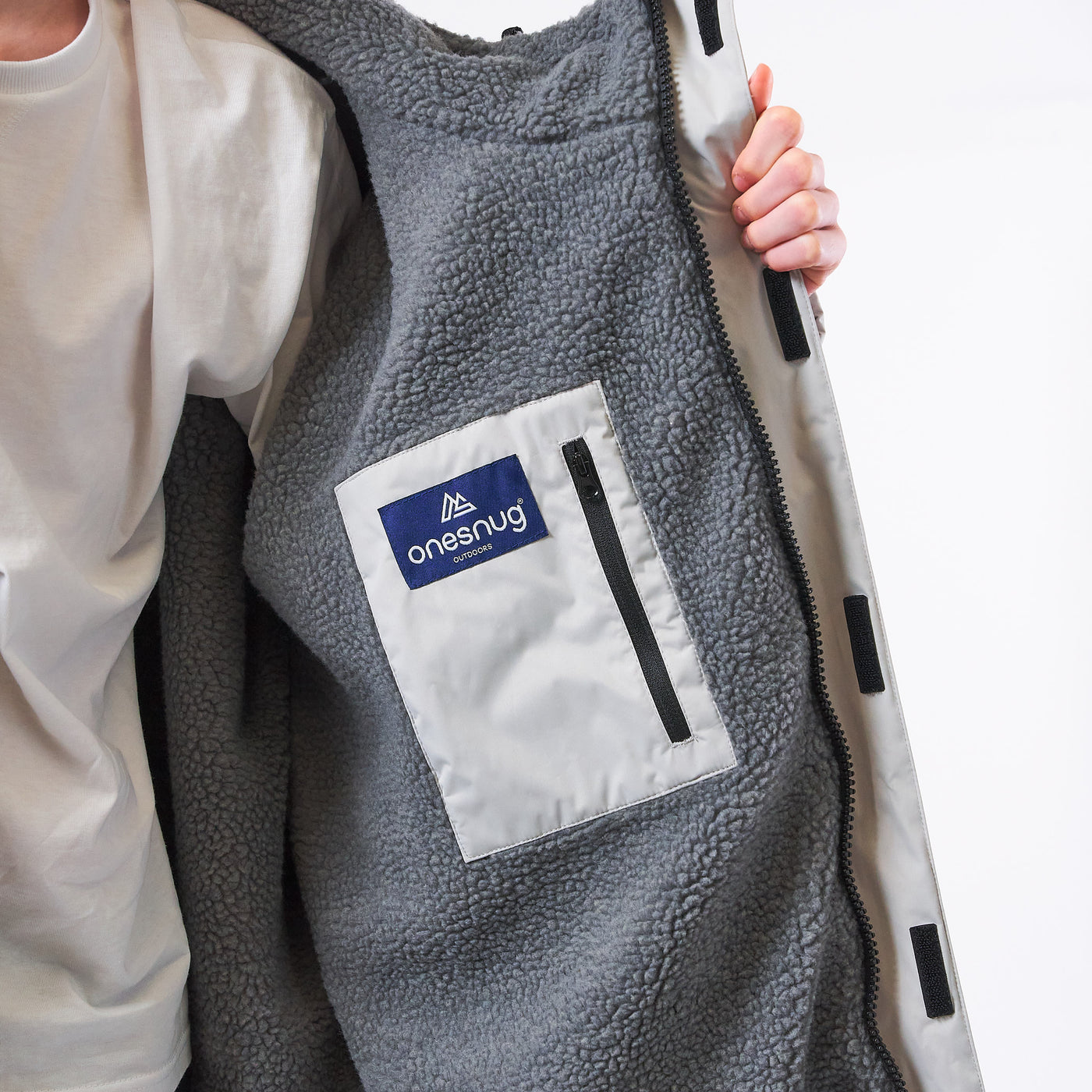 Kids Changing Robe - Light Grey