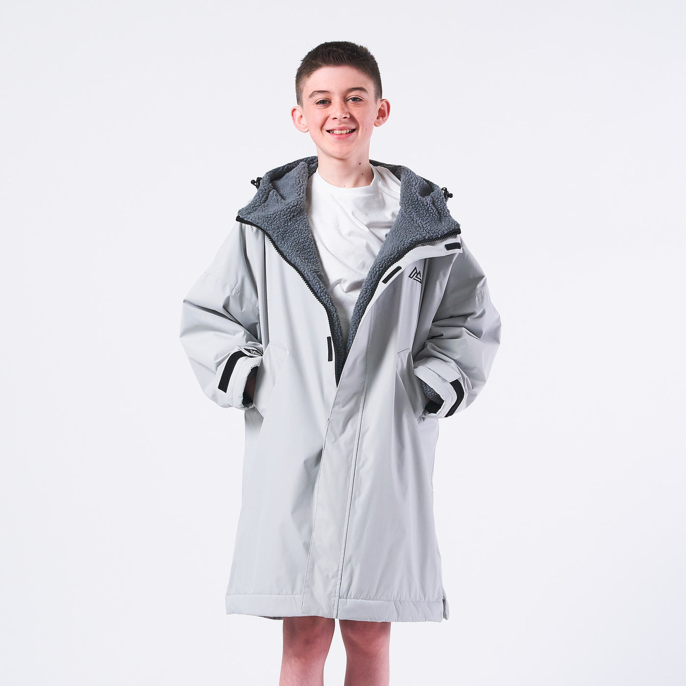 Kids Changing Robe - Light Grey