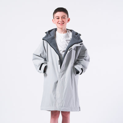 Kids Changing Robe - Light Grey