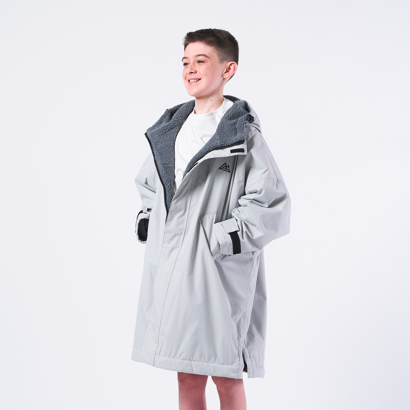 Kids Changing Robe - Light Grey
