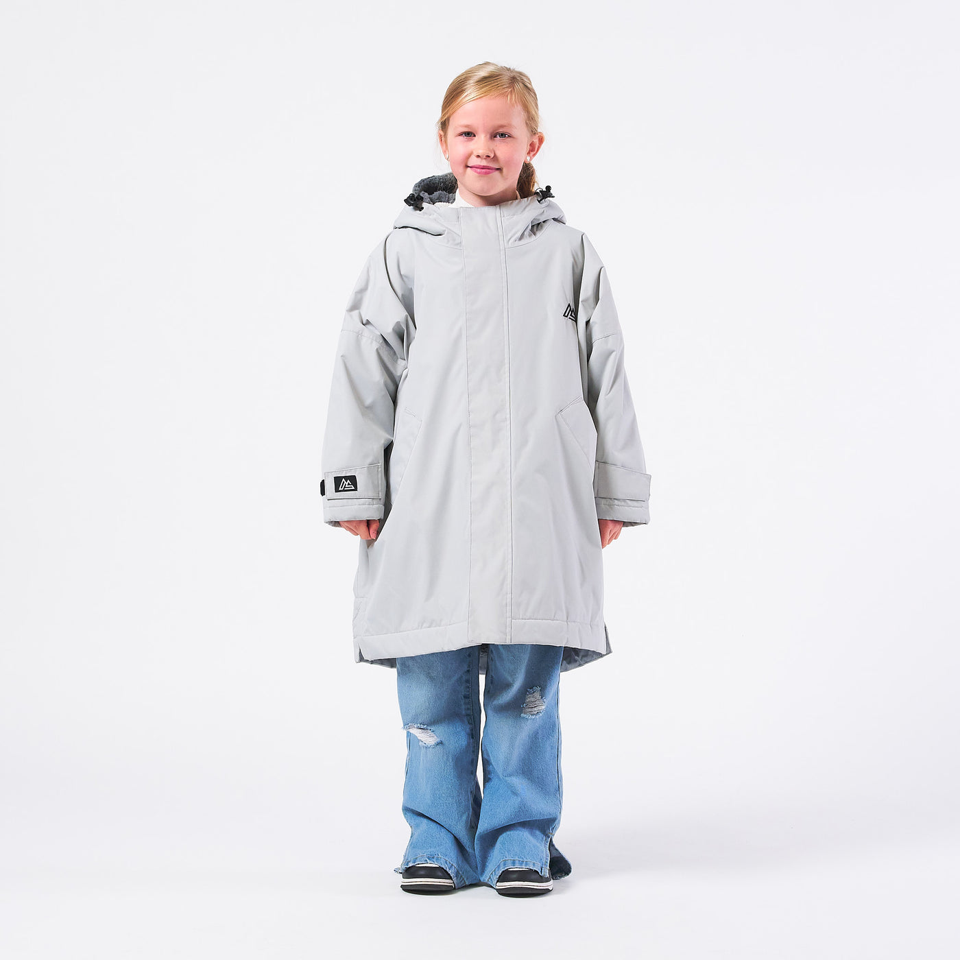 Kids Changing Robe - Light Grey