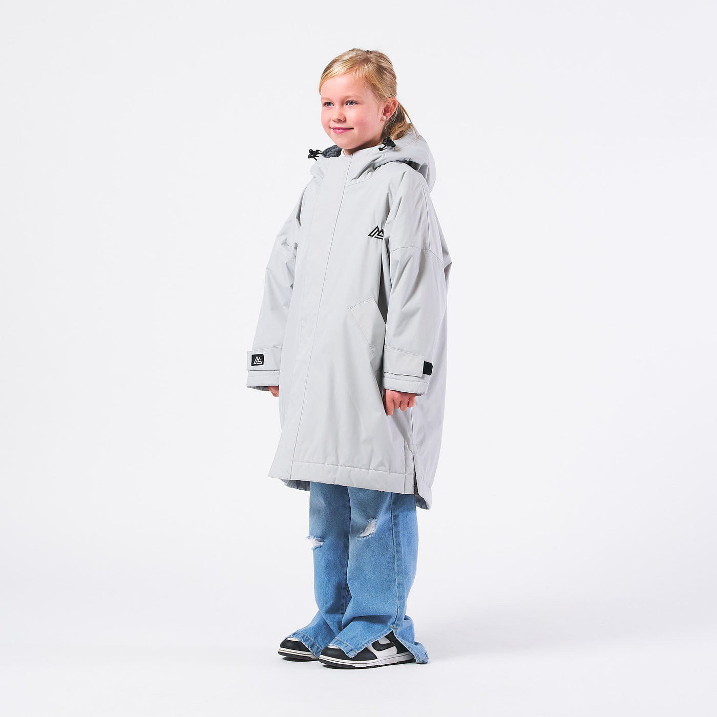 Kids Changing Robe - Light Grey