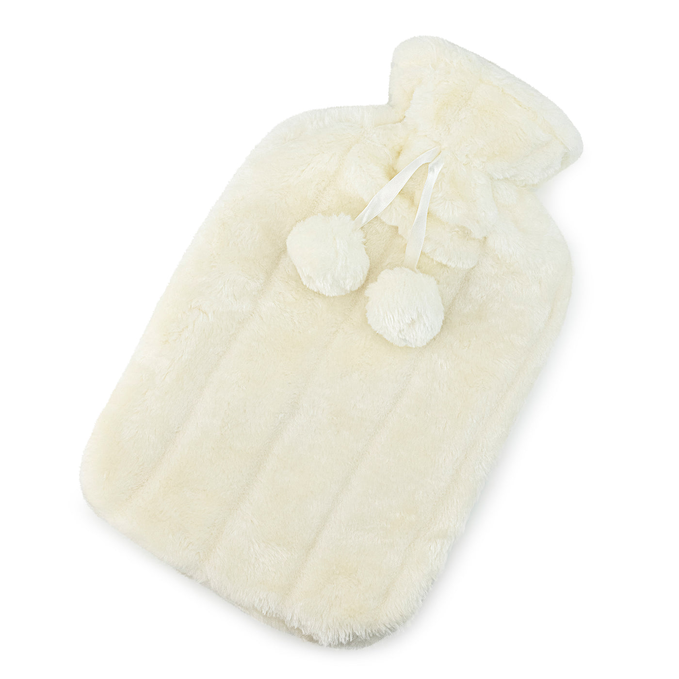 Square Luxury Hot Water Bottle & Cover - Cream