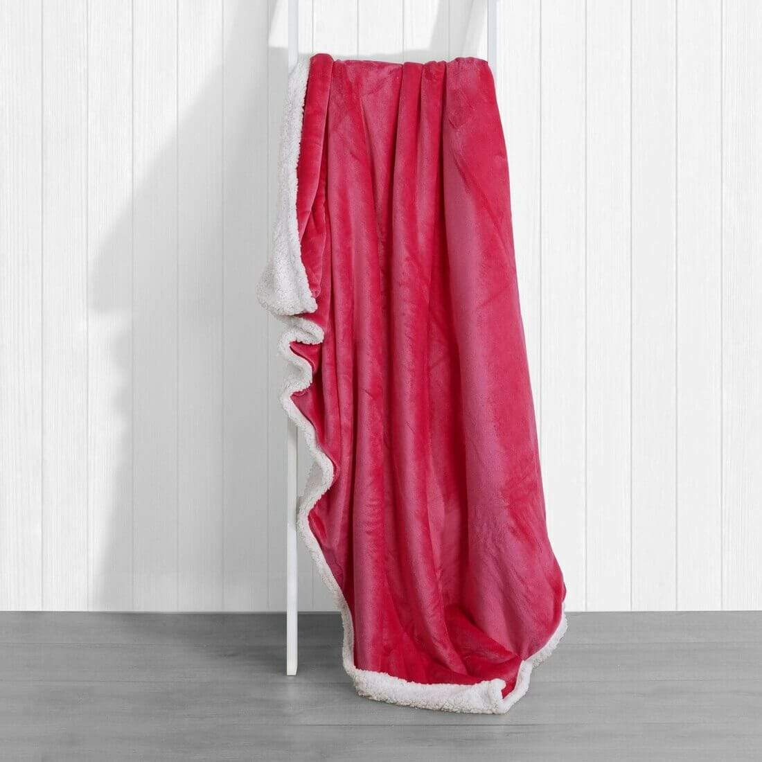 Large Sherpa Blanket - Deep Pink